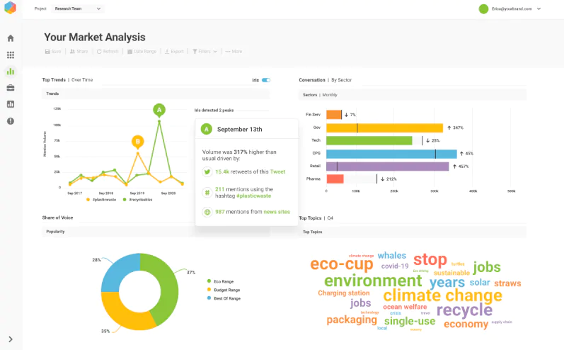 Brandwatch - panel analizy rynku