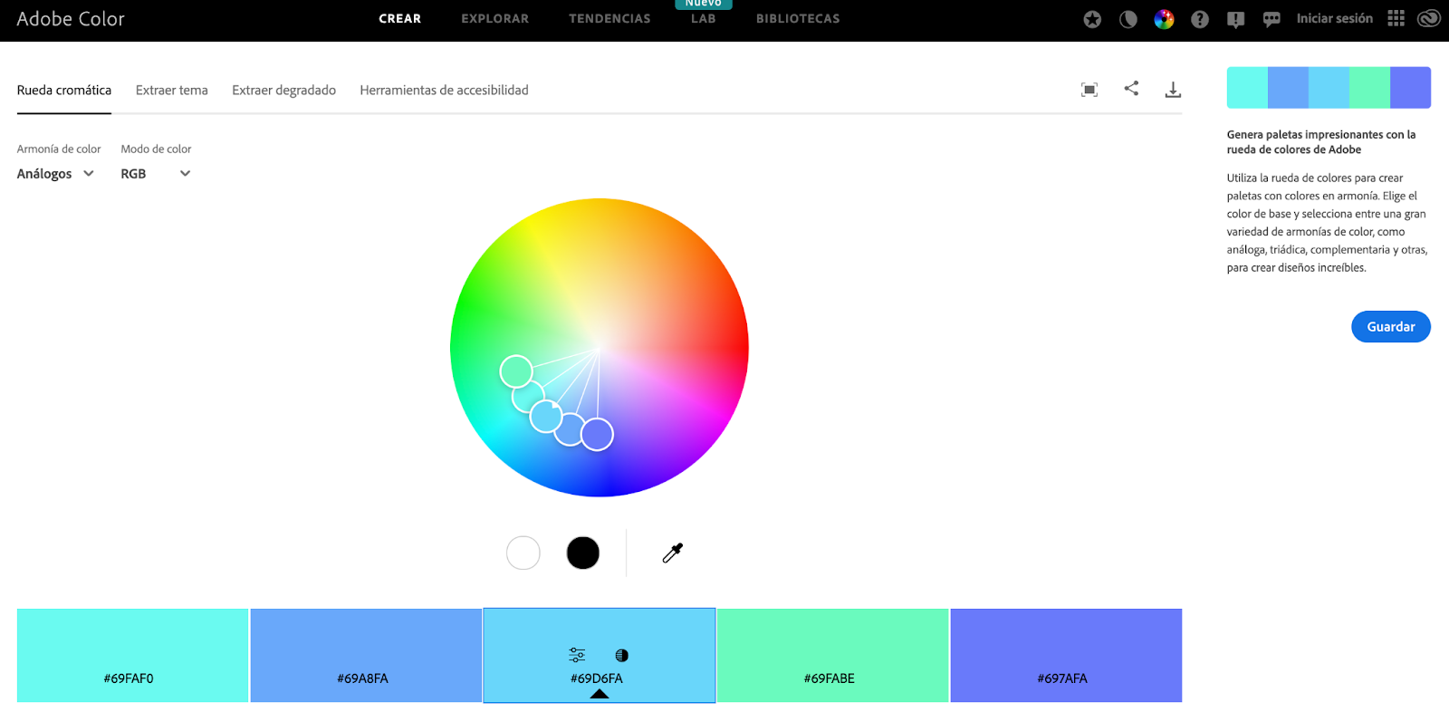Sitio web de Adobe Colors