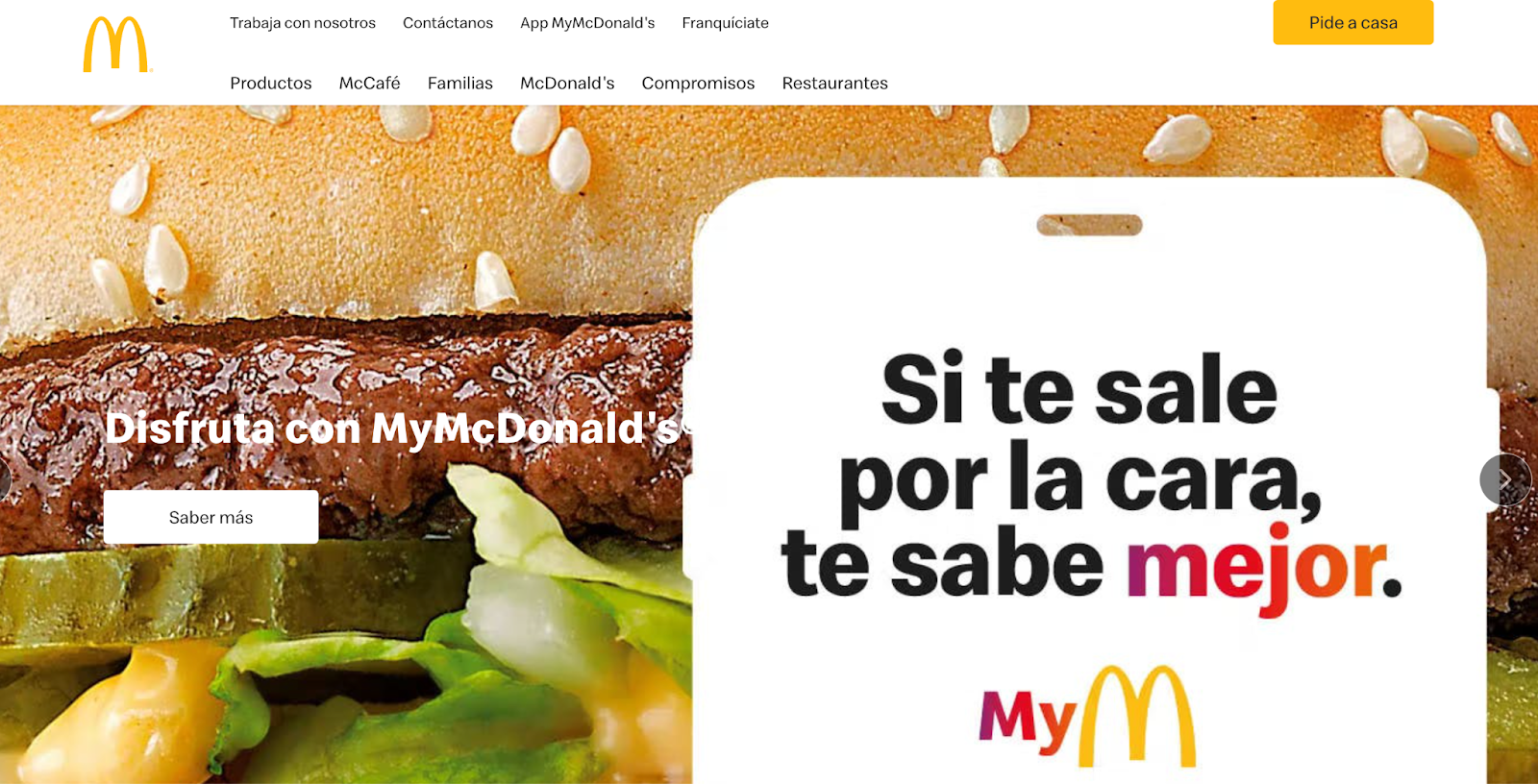Sitio web McDonalds