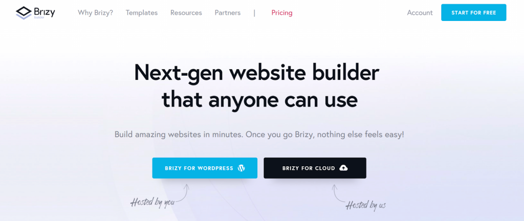 Page builder Brizzy para WordPress 