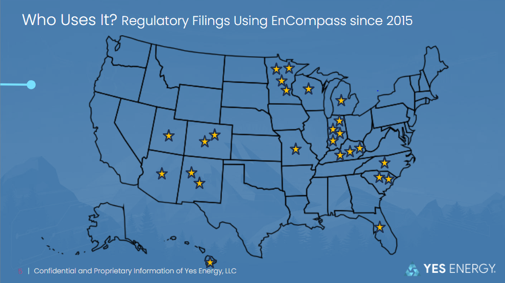 regulatory filings using EnCompass since 2015