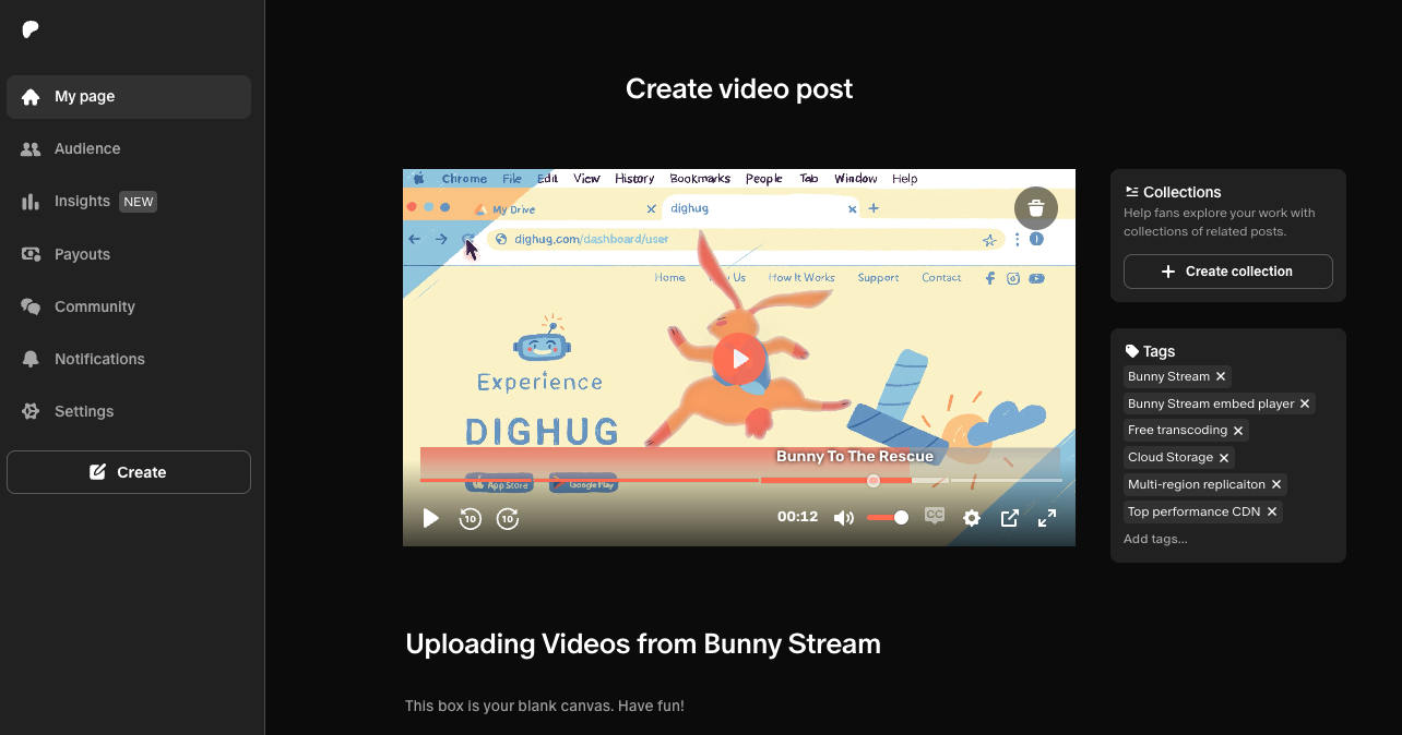 Now Creators Take Charge Using Bunny Stream with Patreon