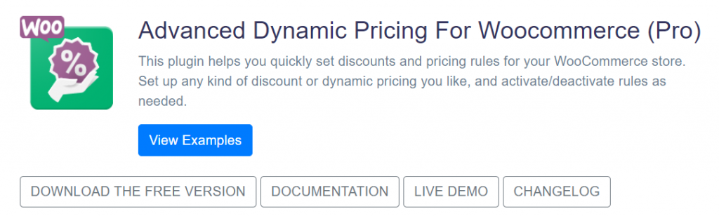 Plugin Advanced Dynamic Pricing for WooCommerce de WooCommerce