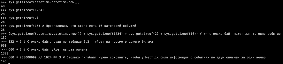 Демонстрация объема сгенерированных событий.