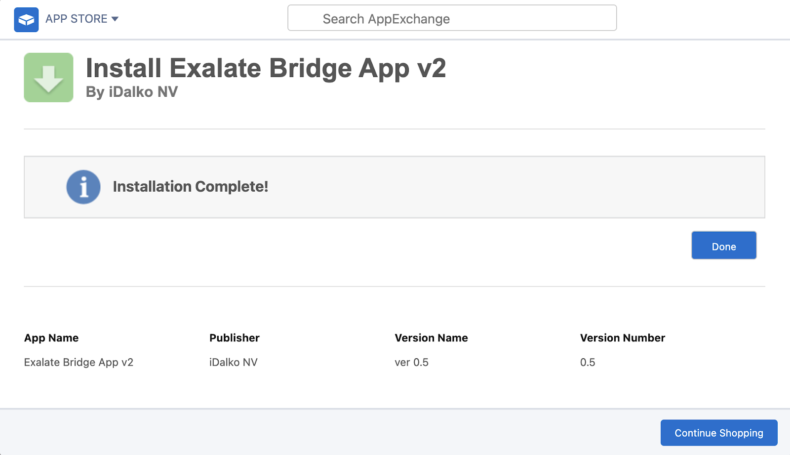 Exalate successful installation on Salesforce