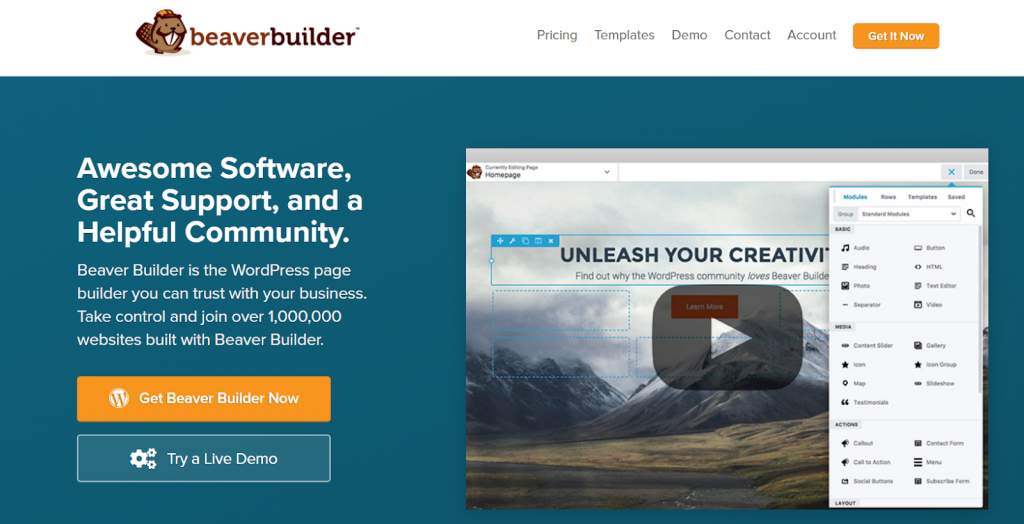 Plugin Beaver Builder de WordPress
