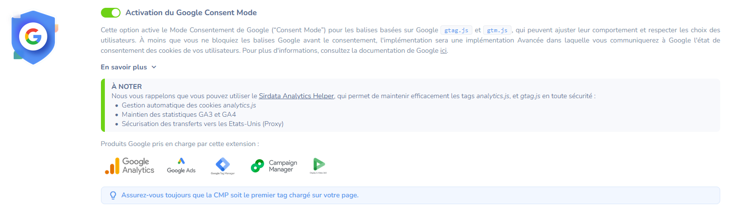 Simplifiez l'intégration du Google Consent Mode V2 avec Sirdata CMP !