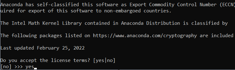 Acuerdo de licencia del instalador de Anaconda