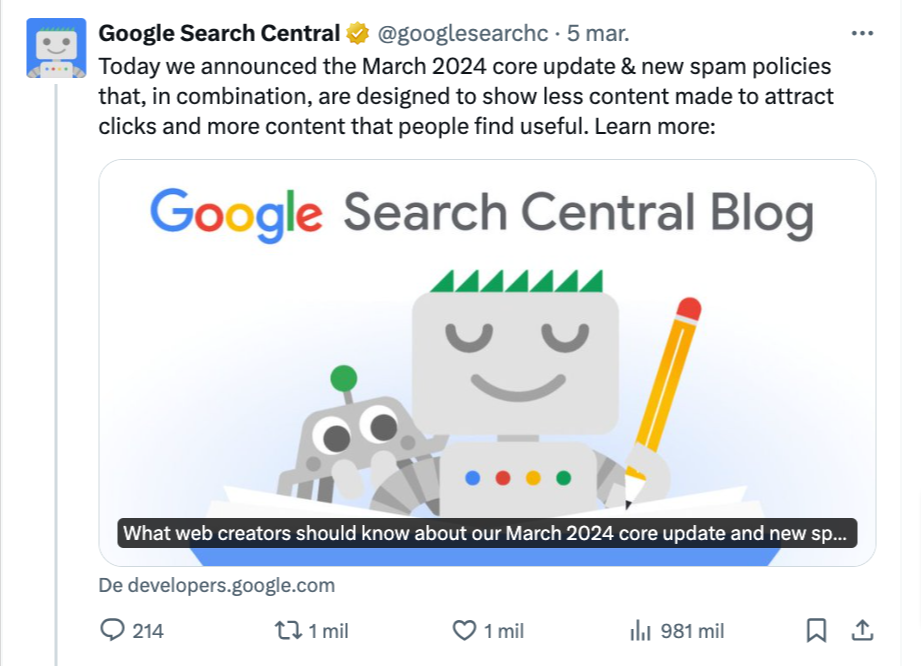 Google Search Central en X