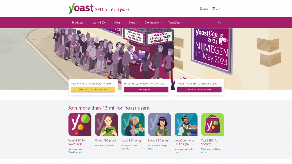 Sitio web de Yoast SEO