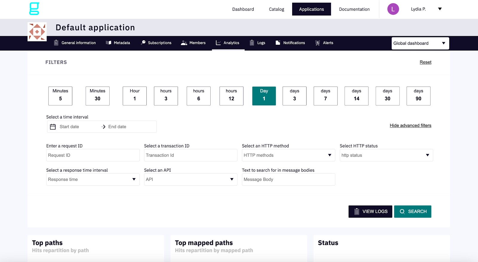 Gravitee's API Developer Portal Analytics Dashboard