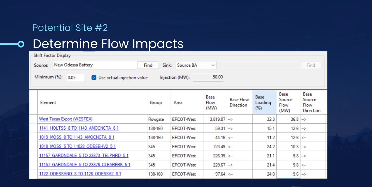 potential asset site #2 determine flow impacts
