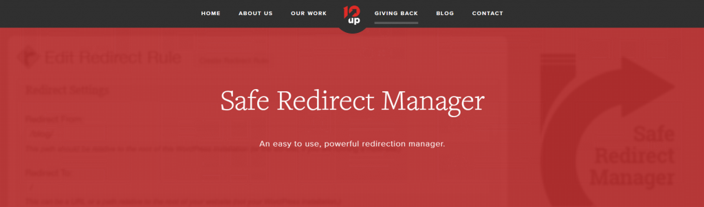 Sitio web de Safe Redirect Manager