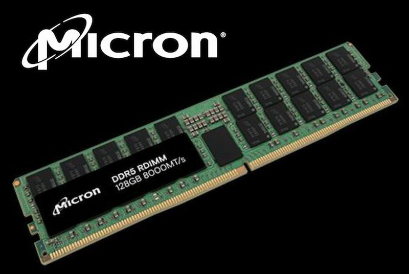 Память Micron DDR5 на 128 ГБ.
