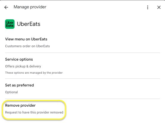 Uberall Restaurants Can Remove Providers From Google Business Profile