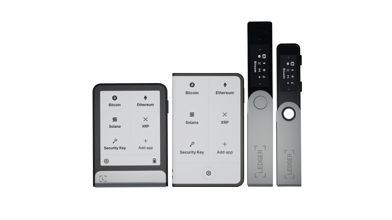 Ledger Flex, Ledger Stax, Ledger Nano X and Ledger Nano S Plus crypto hardware wallets