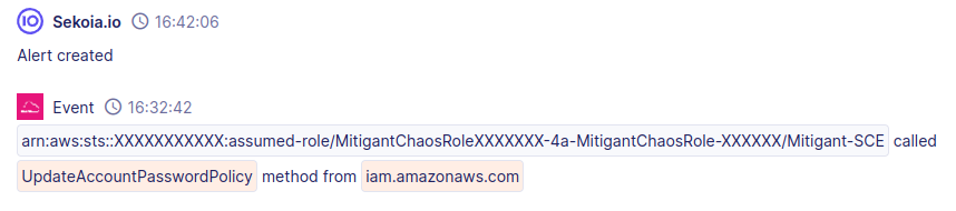 Detection scenario by Sekoia and Mitigant following an attack carried out by Scattered Spider in the cloud. Step: Privilege Escalation  
Source: Emulating and Detecting Scattered Spider-like Attacks on AWS