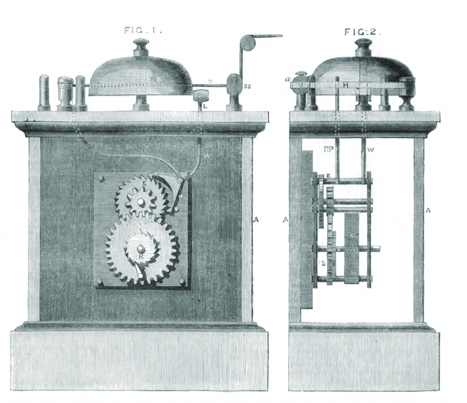 Вариант механической пожарной сигнализации из Англии, середина 19 века.