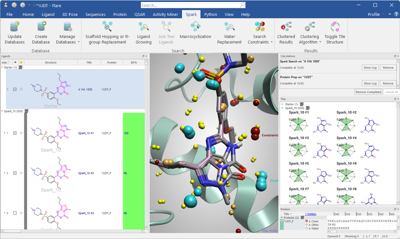 Figure 1 The Spark tab in Flare