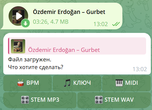 Скриншот Telegram-бота.