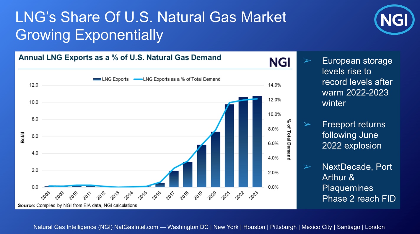 LNG's share of natural gas market growing exponentially