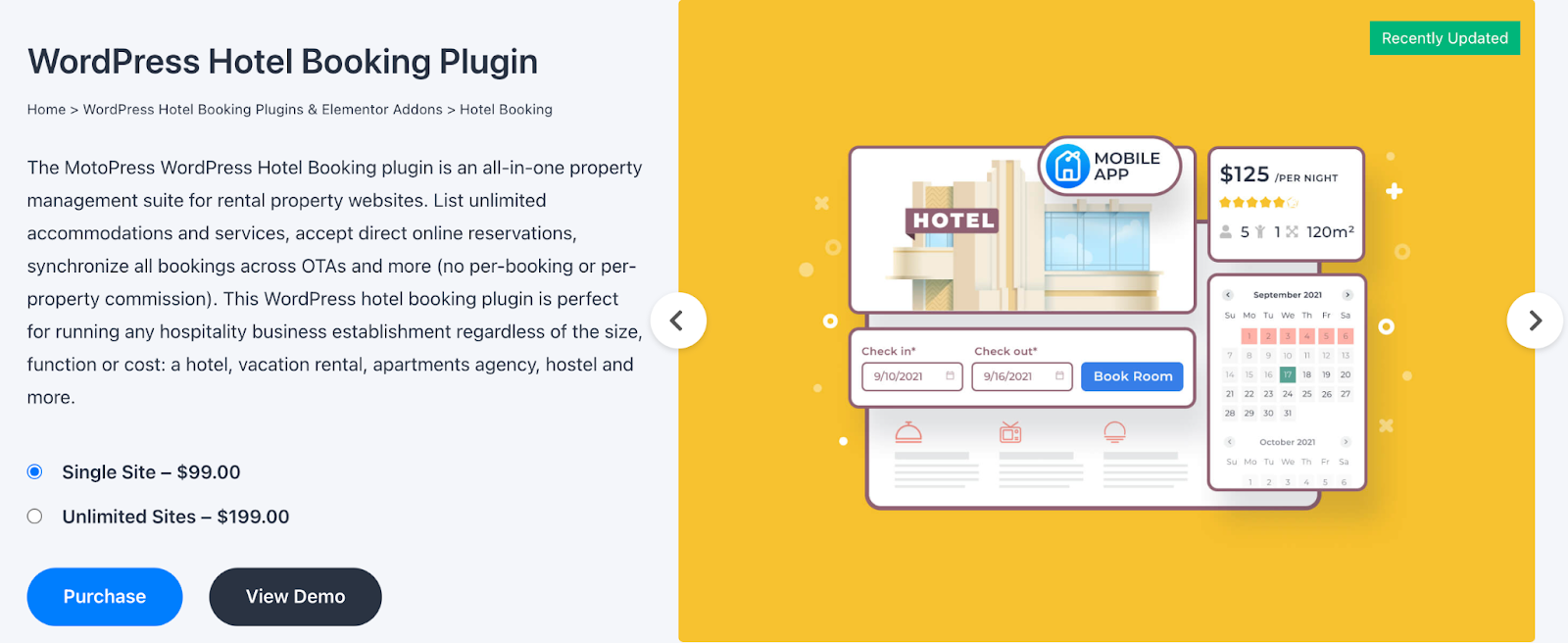 Plugin WordPress Hotel Booking