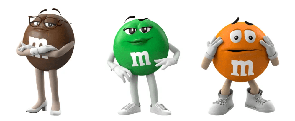 Zmieniony wizerunek cukierków M&M's