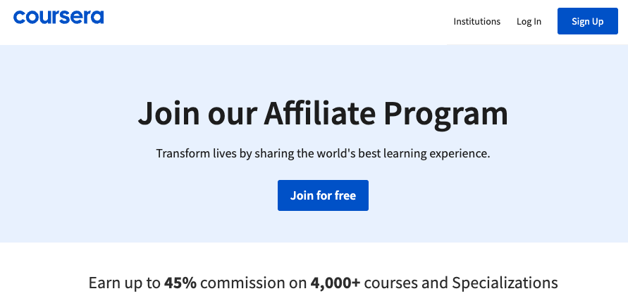 Sitio web de Coursera