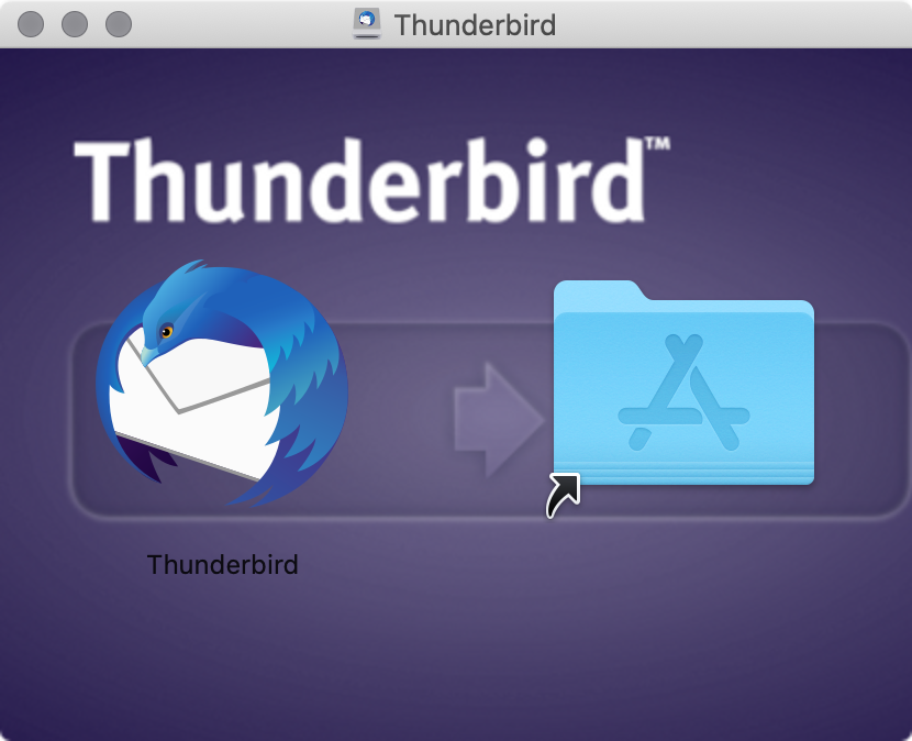 mover Thunderbird a la carpeta de aplicaciones de macOS