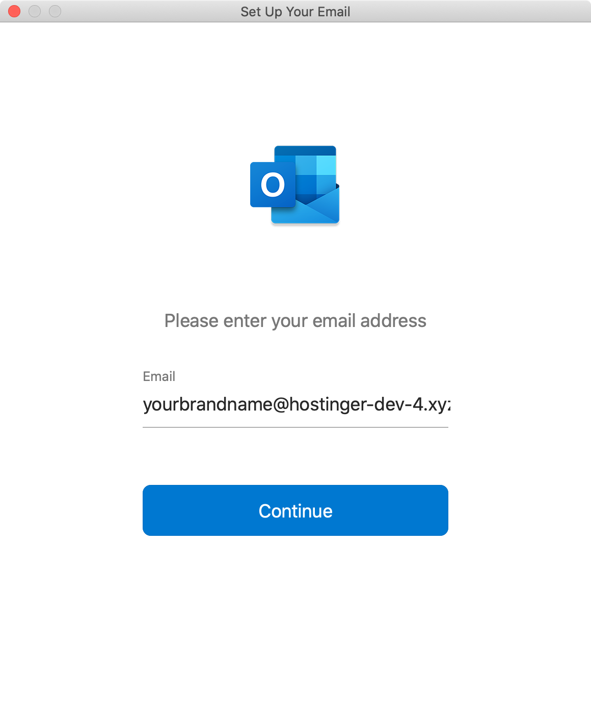 Iniciar sesión en una cuenta de correo electrónico en Outlook en macOS