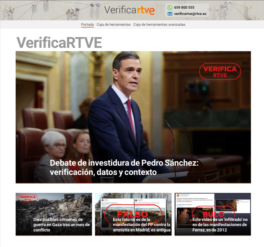 web RTVE verificación