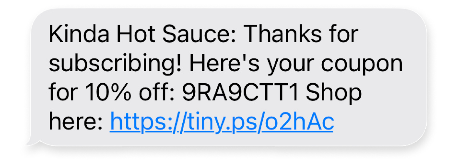 kinda hot sauce sms short link